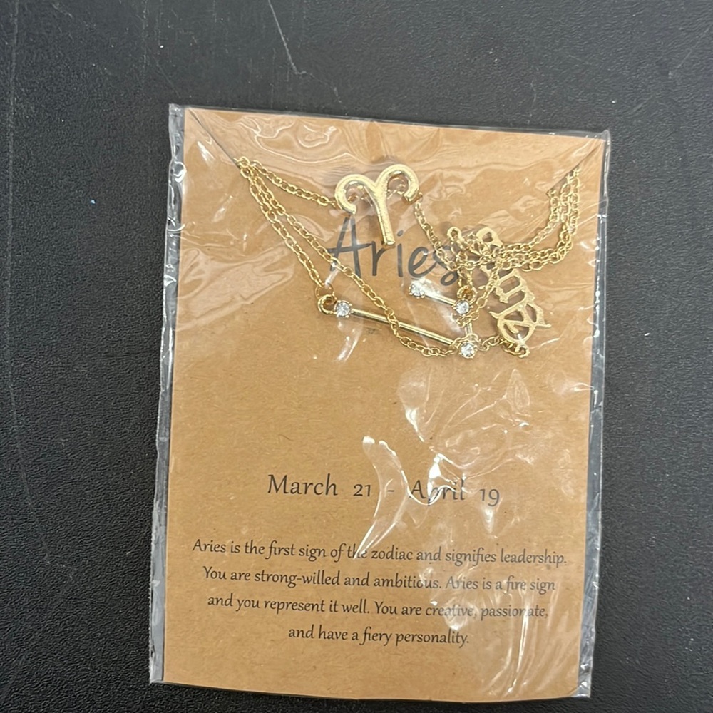 Aries 3 layer necklace